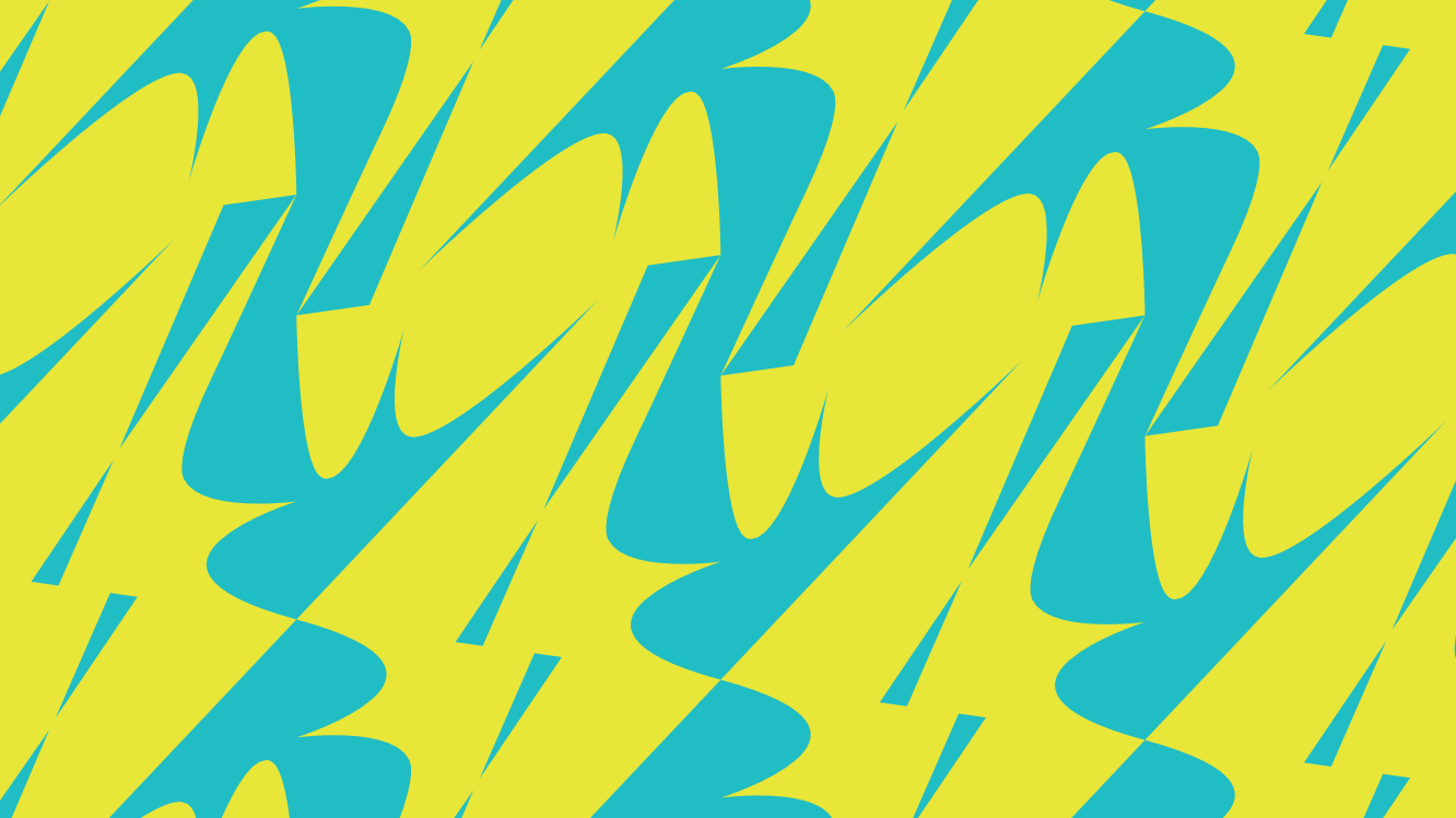 Graphic depicting a hexagonal cropped photo of an interior room design with grid lines along its borders.