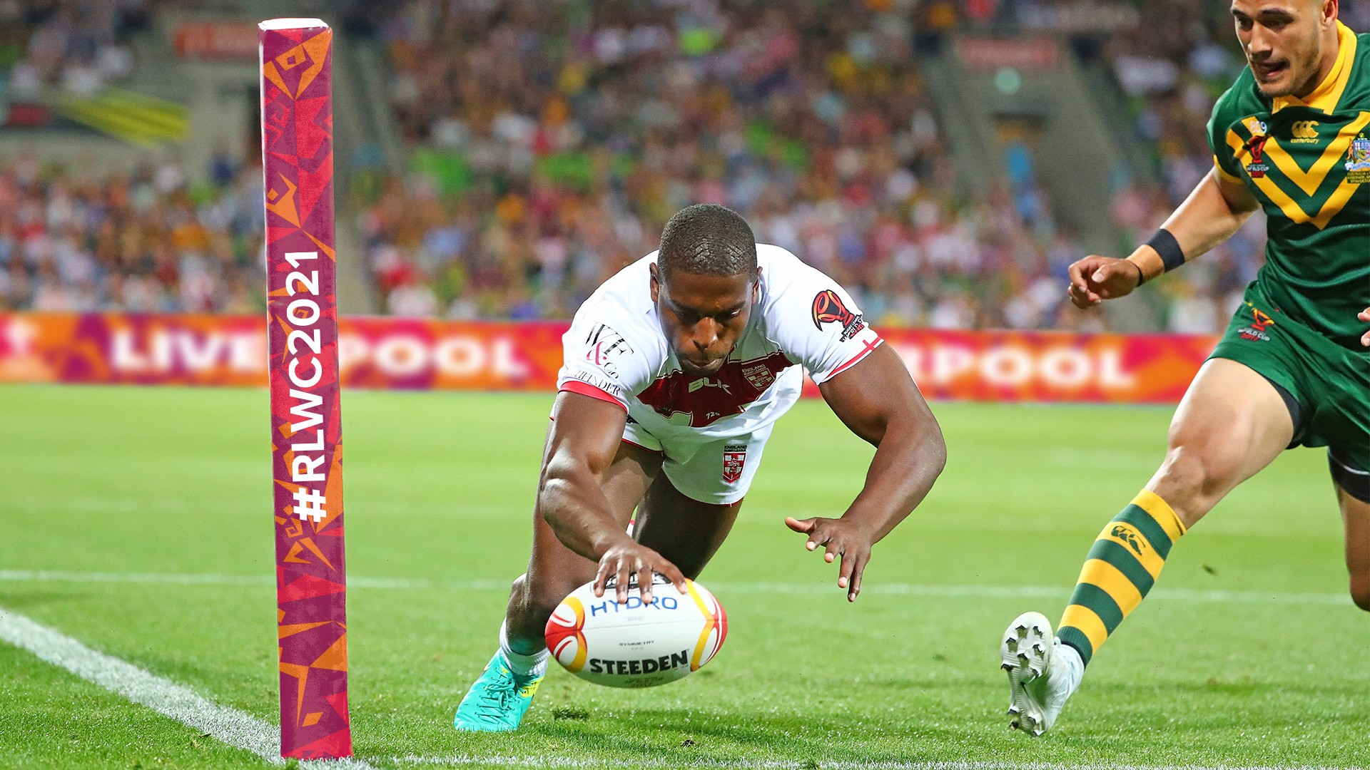 Graphic depicting UI-styled buttons with different categories of interior design items on top of an image of a modern interior living room.