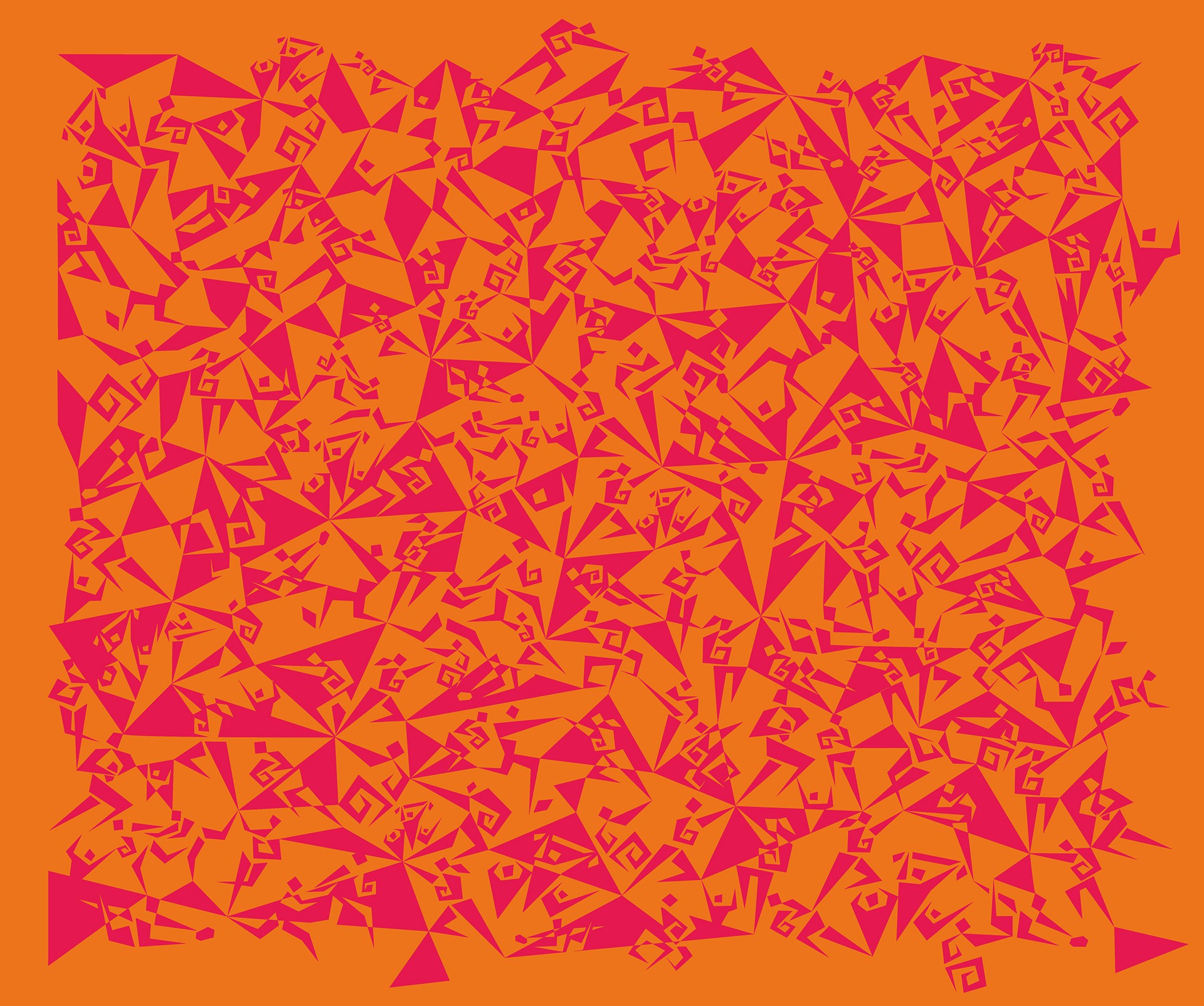 Graphic depicting a hexagonal cropped photo of an interior room design with grid lines along its borders.